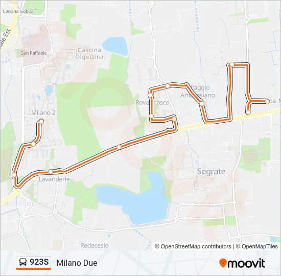 923S Bus Line Map