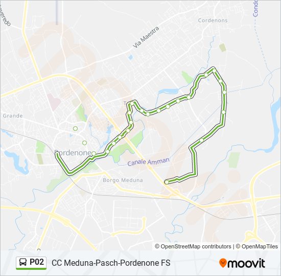 P02 bus Line Map