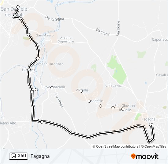 350 bus Line Map