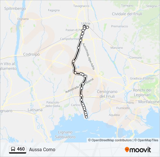 460 bus Line Map
