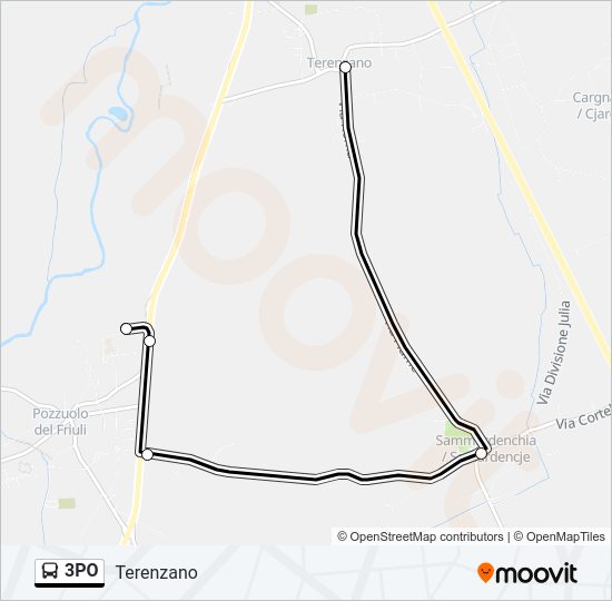 3PO bus Line Map