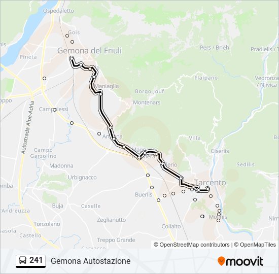 241 bus Line Map