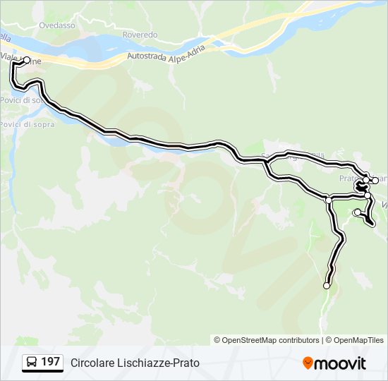 197 bus Line Map