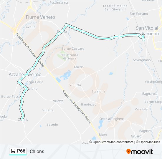 P66 bus Line Map