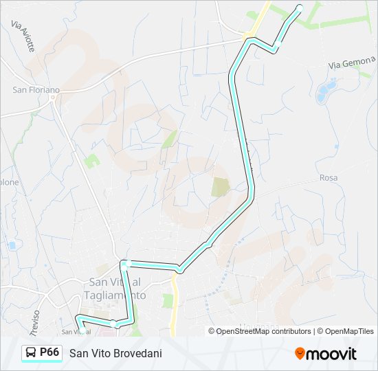 P66 bus Line Map