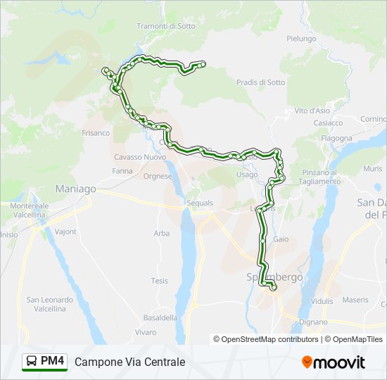 PM4 bus Line Map