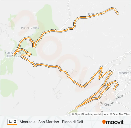 2 Bus Line Map