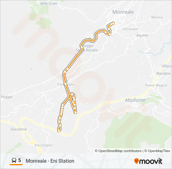 5 Bus Line Map