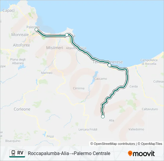 RV Train Line Map