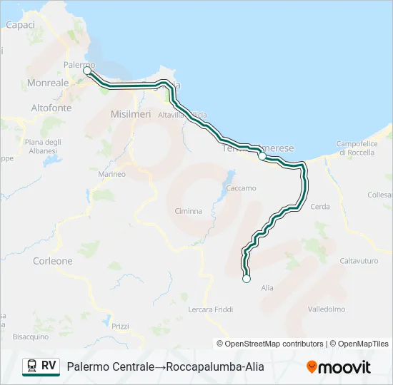 RV Train Line Map