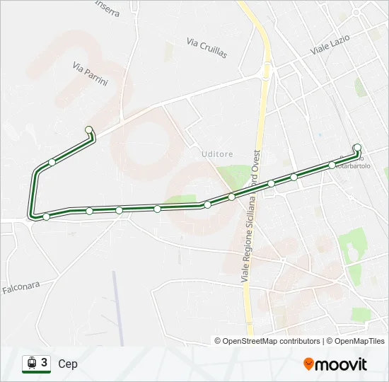 3 Light Rail Line Map