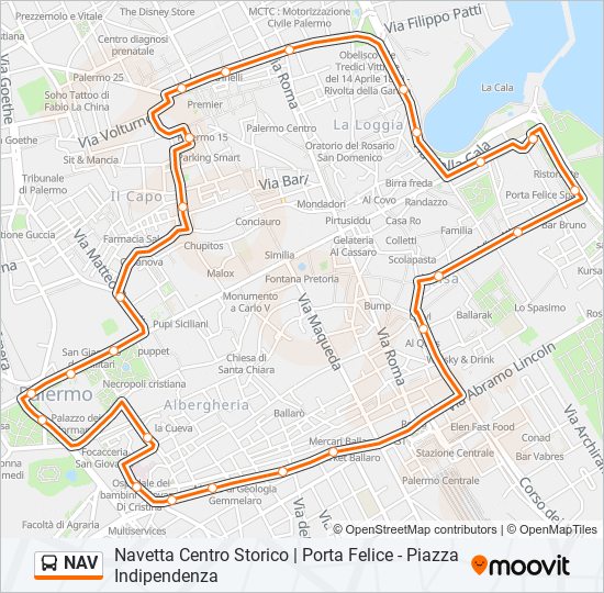 NAV bus Line Map