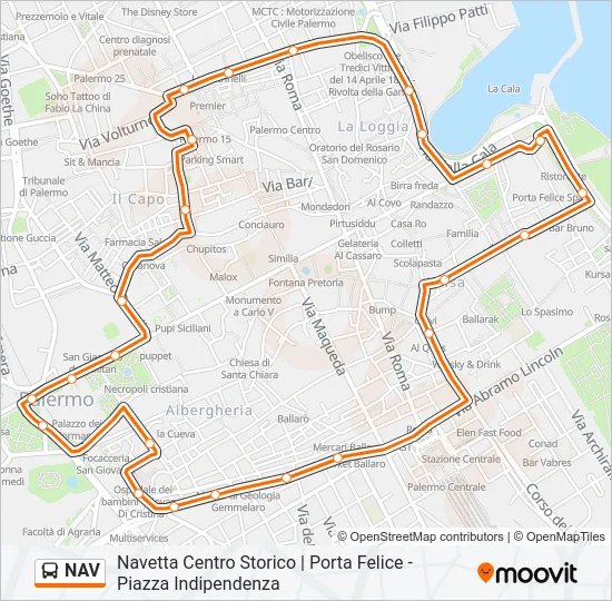 NAV Bus Line Map
