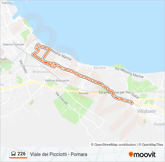 226 Bus Line Map