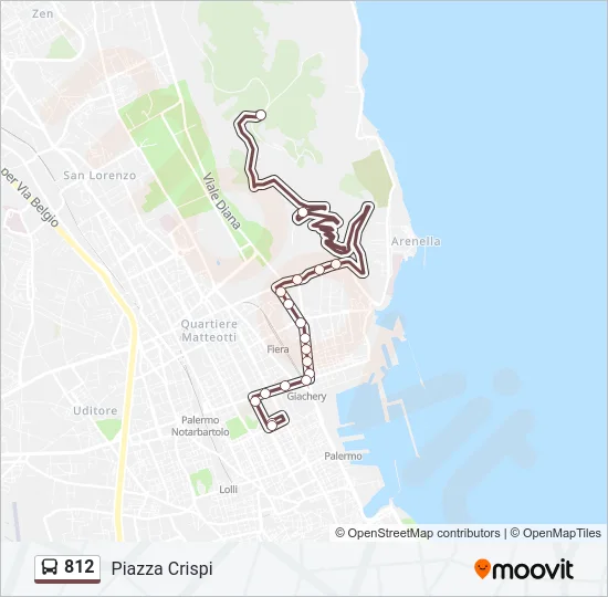 812 Bus Line Map