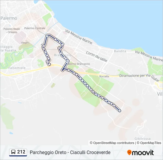 212 Bus Line Map