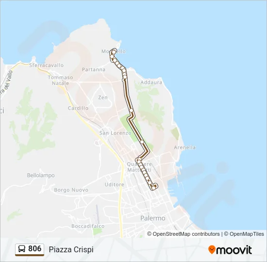 806 Bus Line Map