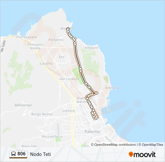 806 Bus Line Map