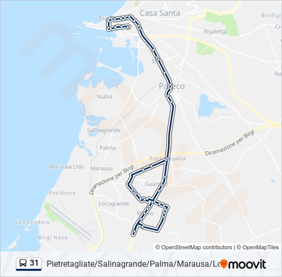 31 bus Line Map