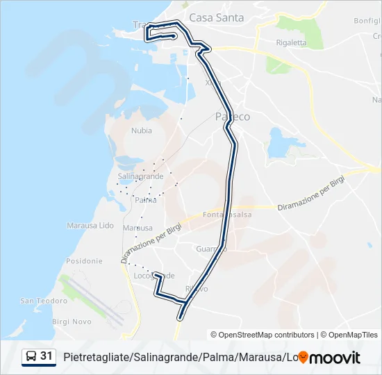 31 Bus Line Map