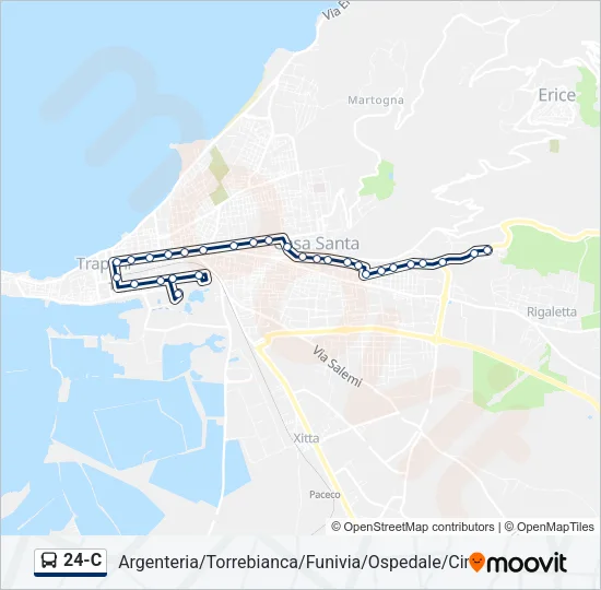 24-C Bus Line Map