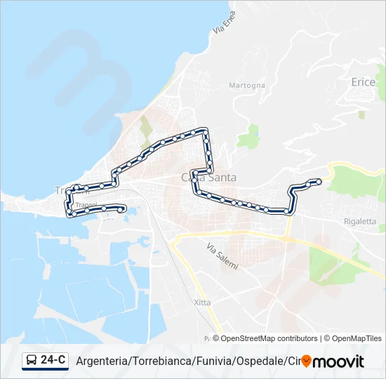 24-C Bus Line Map