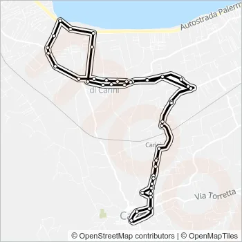 A 1 Bus Line Map