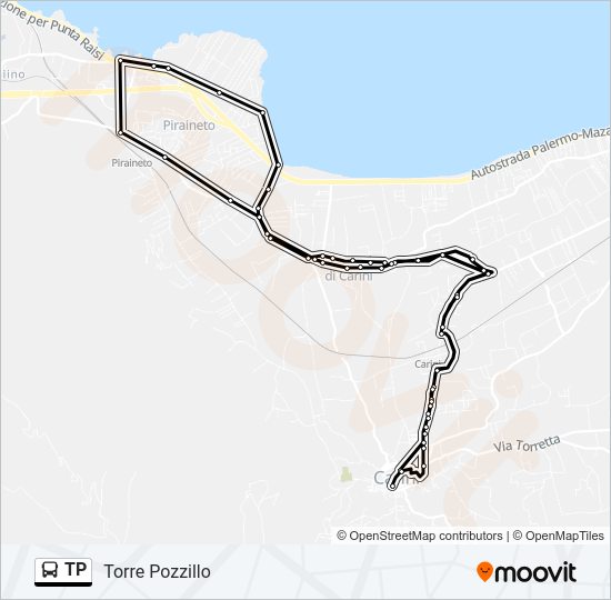 TP Bus Line Map