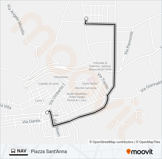 NAV Bus Line Map