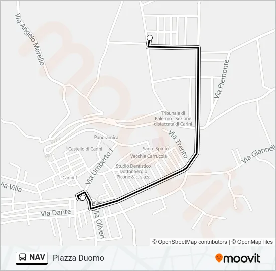 NAV Bus Line Map