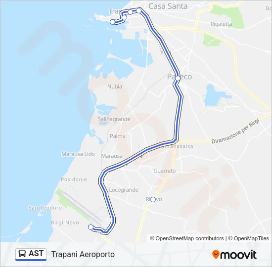 AST Bus Line Map