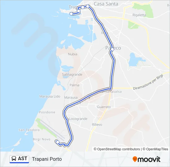 AST Bus Line Map