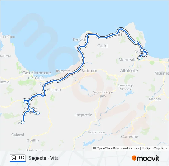 TC Bus Line Map