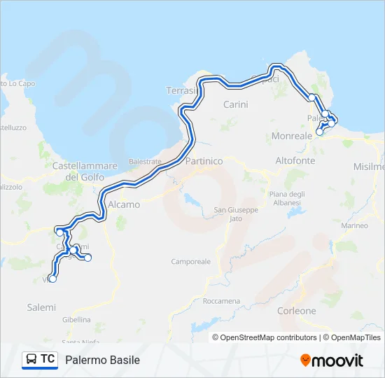 TC Bus Line Map