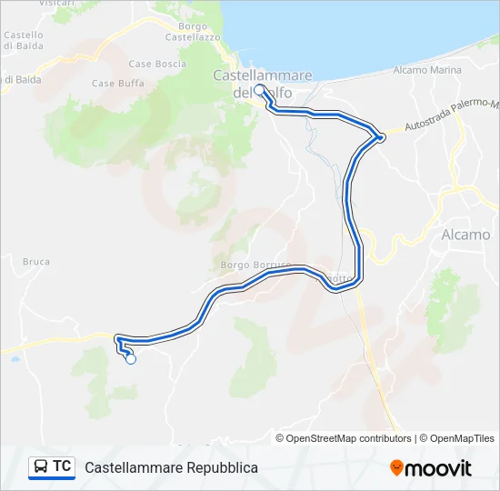 TC Bus Line Map
