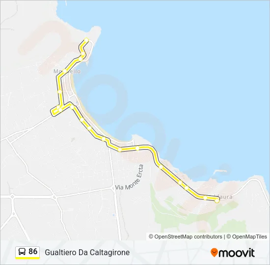 86 Bus Line Map