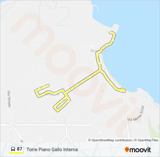 87 Bus Line Map
