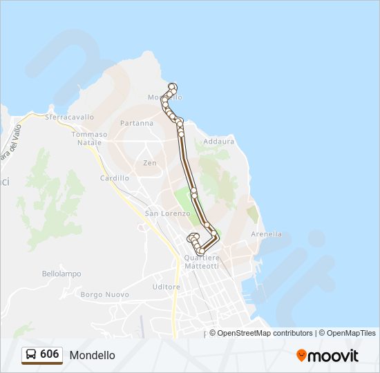 606 Bus Line Map