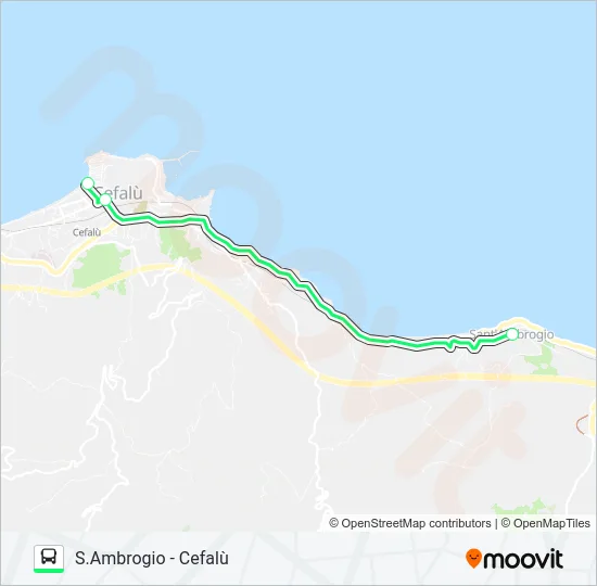 CEFALÙ - S.AMBROGIO Bus Line Map