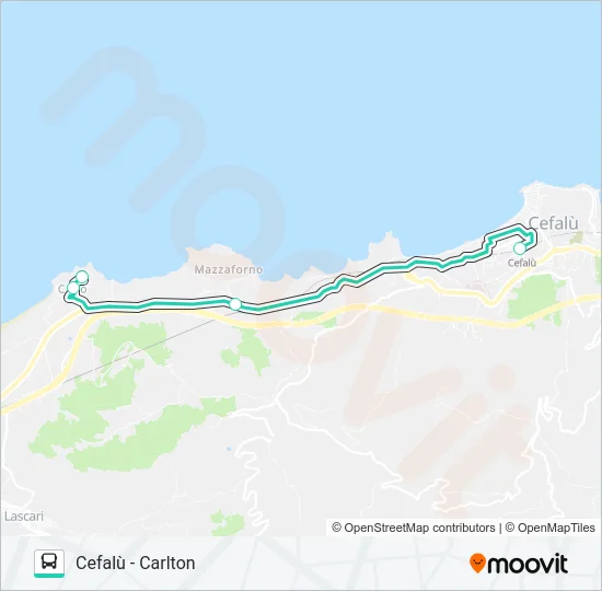 CEFALÙ - CARLTON Bus Line Map