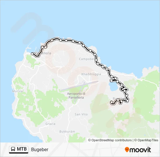 Percorso linea bus MTB