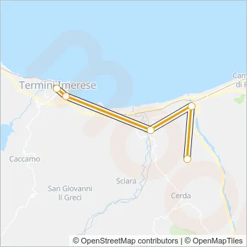 N&S Bus Line Map