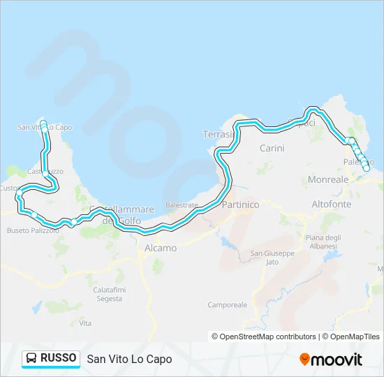 RUSSO Bus Line Map