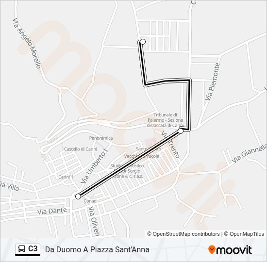 C3 Bus Line Map