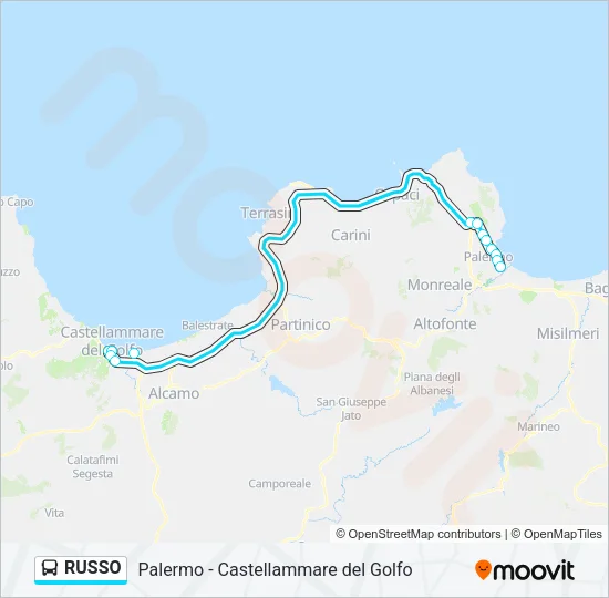 RUSSO Bus Line Map