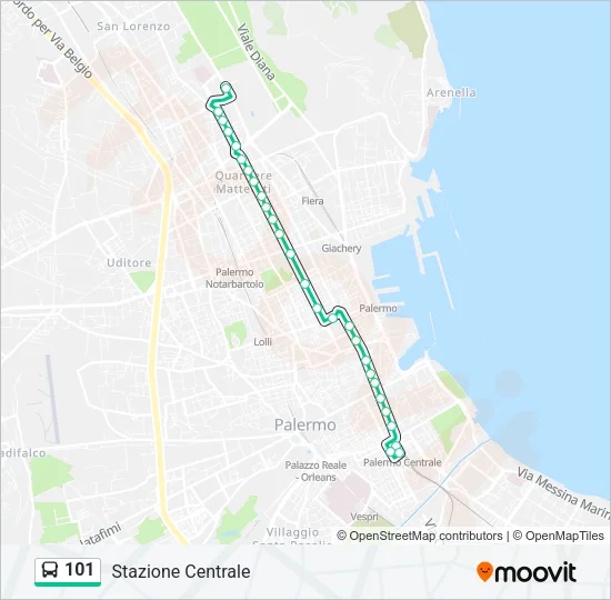 101 Bus Line Map