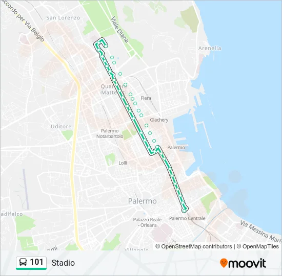 101 Bus Line Map