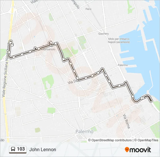 103 Bus Line Map