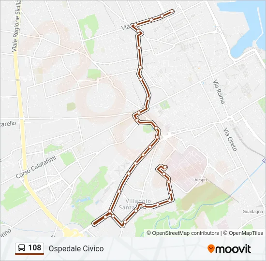 108 Bus Line Map
