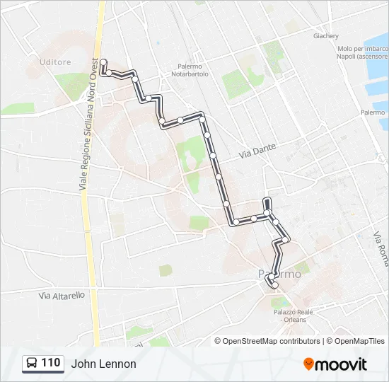110 Bus Line Map